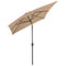 vidaXL - Parasol - met - metalen - paal - 300x200 - cm - taupe