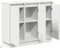 vidaXL - Dressoir - met - LED - - - Wit, - 90x32x75 - cm, - Gemaakt - uit - Engineered - Wood