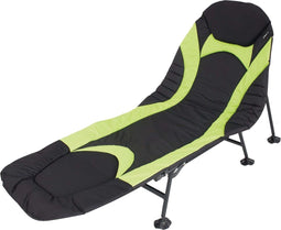 Eurotrail Kampeerbed Queen - Verstelbare rugleuning - Zwart/Lime