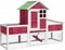 vidaXL - Konijnenhok - 170x63x113 - cm - massief - grenenhout - rood