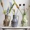Return to Sender | Vaas Large 45 cm Jungle print handgeschilderd met handvat - Bloemenvaas