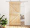 vidaXL - Schuifdeur - met - beslag - 100x210 - cm - massief - grenenhout