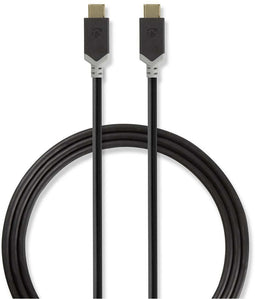 Nedis CCBW64750AT10 - USB type-C Kabel - 100 cm - Grijs