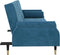 vidaXL - Slaapbank - met - kussens - fluweel - blauw