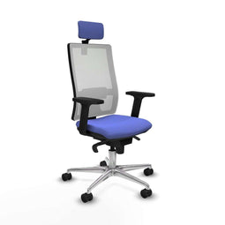 Piqueras y Crespo 2D086N2 - Bureaustoel - Hoofdsteun en verstelbare hoogte - Licht Blauw
