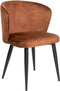Liviza Stoel Loka Terracotta - Velvet - Rond Terra - 78 cm , 525 cm , 62 cm