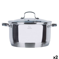 Kookpot met Deksel Santa Clara Ø 22 x 30 x 11 cm (2 Stuks)