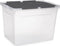 Opbergbak met Deksel 48 L Transparant Antraciet (6 Stuks)