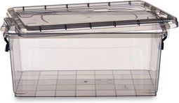 Opbergbak met Deksel Antraciet Plastic 13,7 L 27,5 x 18 x 42,5 cm (12 Stuks)