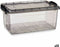 Opbergbak met Deksel Antraciet Plastic 13,7 L 27,5 x 18 x 42,5 cm (12 Stuks)