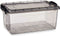 Opbergbak met Deksel Antraciet Plastic 13,7 L 27,5 x 18 x 42,5 cm (12 Stuks)