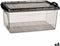 Opbergbak met Deksel Antraciet Plastic 22 L 32 x 20,5 x 50 cm (6 Stuks)