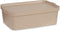 Opbergbak met Deksel Beige Plastic 14 L 29,5 x 14,5 x 45 cm (12 Stuks)