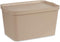 Opbergbak met Deksel Beige Plastic 24 L 29,3 x 24,5 x 45 cm (6 Stuks)