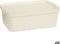 Opbergbak met Deksel Crème Plastic 14 L 29,5 x 14,3 x 45 cm (12 Stuks)