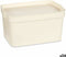 Opbergbak met Deksel Crème Plastic 2,3 L 13,5 x 11 x 20 cm (24 Stuks)