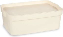 Opbergbak met Deksel Crème Plastic 6 L 21,5 x 11 x 31,5 cm (12 Stuks)