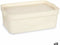 Opbergbak met Deksel Crème Plastic 6 L 21,5 x 11 x 31,5 cm (12 Stuks)