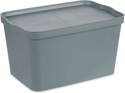 Opbergbak met Deksel Grijs Plastic 24 L 29,3 x 24,5 x 45 cm (6 Stuks)