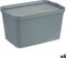 Opbergbak met Deksel Grijs Plastic 24 L 29,3 x 24,5 x 45 cm (6 Stuks)