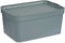 Opbergbak met Deksel Grijs Plastic 7,5 L 21 x 14,2 x 32 cm (12 Stuks)