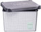 Opbergbak met Deksel Home Vierkant 22 L Grijs Plastic 29 x 23,5 x 39 cm (12 Stuks)