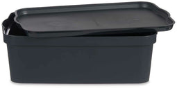 Opbergbak met Deksel Kipit TP595-1 Antraciet Plastic 14 L 29,5 x 14,3 x 45 cm (12 Stuks)