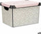 Opbergbak met Deksel Vibes Pijlen 22 L Roze Plastic 30 x 23,5 x 40 cm (12 Stuks)