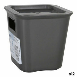 Opbergbak Tontarelli Bella Grijs 11,4 x 11,4 x 11,2 cm (12 Stuks)