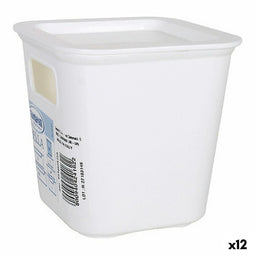 Opbergbak Tontarelli Bella Wit 11,4 x 11,4 x 11,2 cm (12 Stuks)