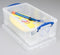 Opbergbox Really Useful 12 liter 465x270x150 mm transparant blauw