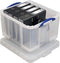 Opbergbox ru 42ltr 520x440x310mm transp blauw | Krimp a 1 stuk