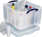 Opbergbox ru 42ltr 520x440x310mm transp blauw | Krimp a 1 stuk