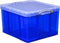 Opbergbox ru 42ltr 520x440x310mm transp blauw | Krimp a 1 stuk