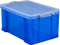 Opbergbox ru 48ltr 600x400x315mm transp blauw | Krimp a 1 stuk