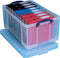 Opbergbox ru 64ltr 710x440x310mm transp blauw | Krimp a 1 stuk