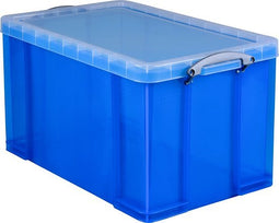 Opbergbox ru 84ltr 710x440x380mm transp blauw | Krimp a 1 stuk