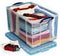 Opbergbox ru 84ltr 710x440x380mm transp blauw | Krimp a 1 stuk