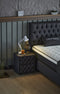 Opbergboxspring Chestybedd Antraciet 90x200 - Eenpersoons