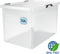 Opbergdoos - Transparant - met wieltjes 60x40x35cm - 52L