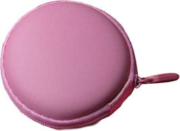 Opbergdoosje Rond Roze oordopjes - 8.5 cm met rits