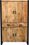 Opbergkast Britt mangohout 4 deuren 115 cm - Naturel