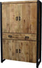 Opbergkast Britt mangohout 4 deuren 115 cm - Naturel