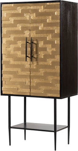 Opbergkast Fancy 70 cm met onderplank - Goud