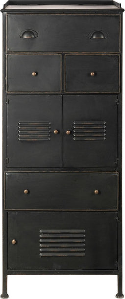 Opbergkast Zwart - Ladekast & Vakkenkast Metaal