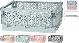 Opbergkrat - Vouwkrat - Opberger - Zacht Roze - 4 Kleuren Beschikbaar - 16,5 x 25 x 10cm