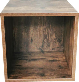 Opbergkubus Vakkie multifunctioneel vierkant - stapelbaar opbergsysteem - donkerbruin