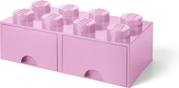 Opberglade Brick 8, Lichtroze - LEGO