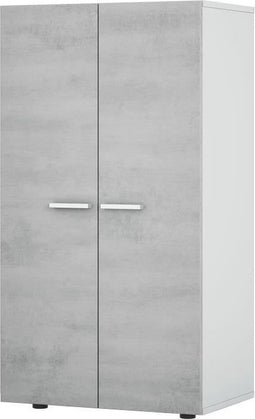 Opbergmeubel - schoenenkast - 2 deuren - betoneffect decor - L55 x D36 x H103 cm - STAR