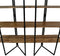 HSM Collection-Opbergrek met 4 planken -165x48x200-Naturel/Zwart-Mango/Metaal